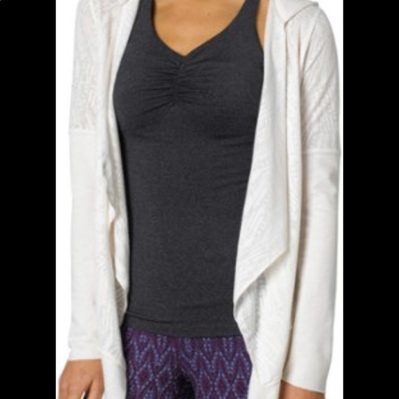 prAna graceful NWT hooded wrap white XS - Picture 4 of 4